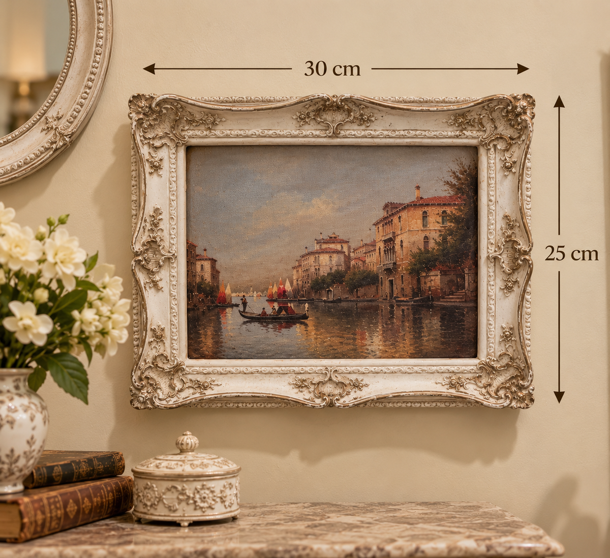 Resin Ivory Rococo Venetian Wall Art