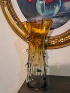 Amber Glow Murano Art Glass Vase