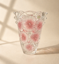 Vintage German Crystal Floral Vase