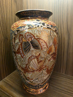 Antique Satsuma Style Porcelain Vase