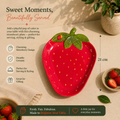 Strawberry Delight Ceramic Serving Plate – 21 cm