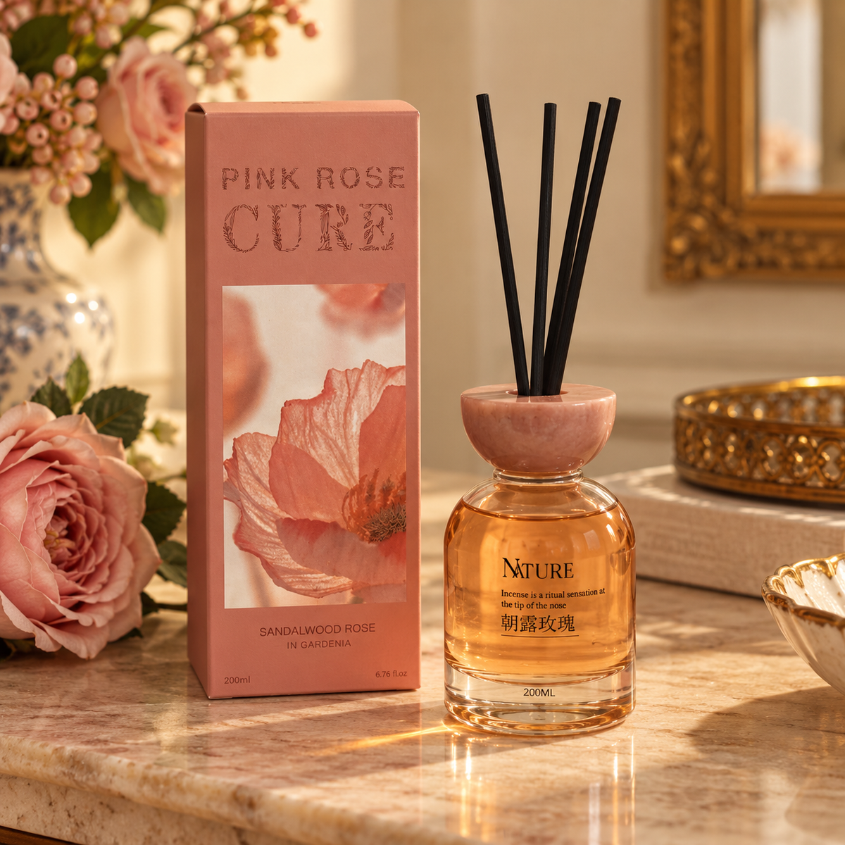 Rose Cure – Sandal Wood Rose Diffuser