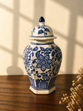 Bleu Blanc Lidded Porcelain Jar