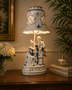 Bleu Blanc Porcelain Table Lamp - Symphony of Light & Elegance