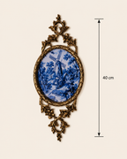 Delft Style Blue Windmill Copper Wall Plaque