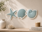 Coastal Shells Wall Art - Mint green