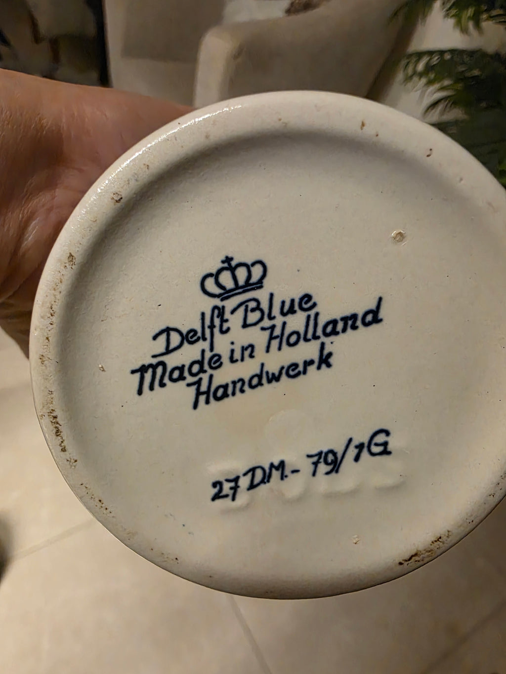 Vintage Delft Holland Ceramic Bottle