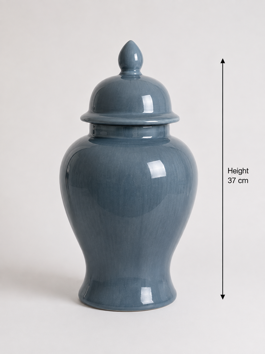 Slate Blue Ceramic Ginger Jar