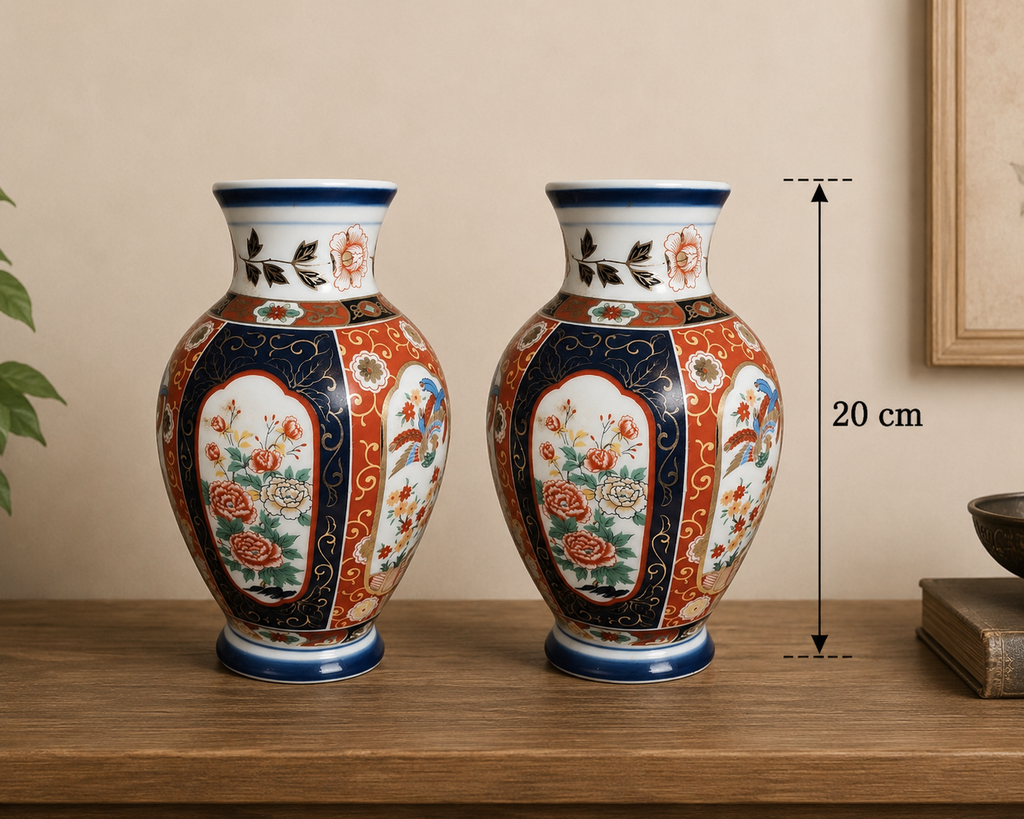 A pair of Japanese Craft Vases with bold glaze