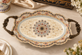 The Imperial Royale – Majestic Porcelain Serving Tray with Ornate Rose Handles