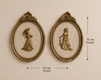 Pair of Vintage Lady Relief Wall Plaques