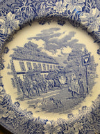 Vintage Bleu Blanc Countryside Plate