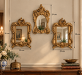 Vintage Baroque Ornate Gold Resin Wall Mirrors – Set of 3 - 03