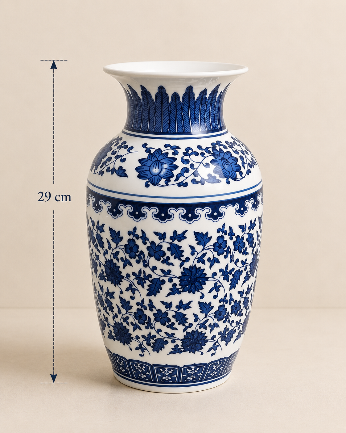 Bleu Blanc Floral Vase