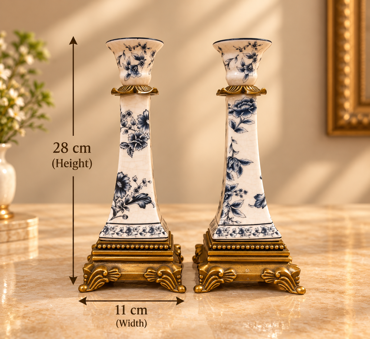 The Timeless Blue & White Candleholders