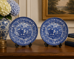 English Ironstone “Four Seasons” Plate Pair