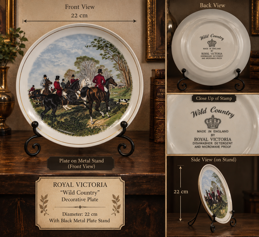 Vintage Palissy Royal Worcester "Off The Draw" Collector Plate – The Famous Herring Hunting Scenes
