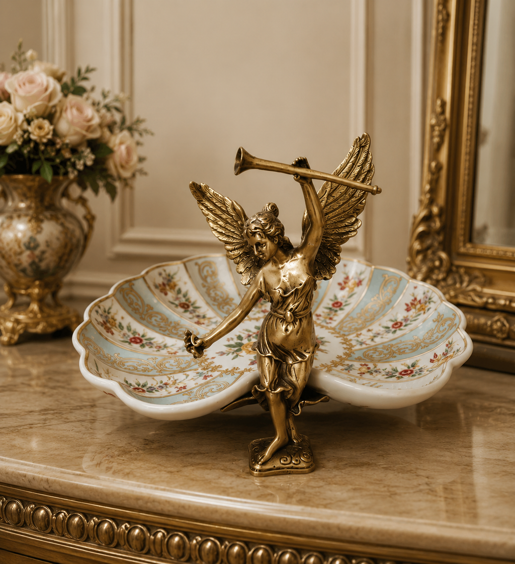 Château Paris Porcelain Angel Centerpiece