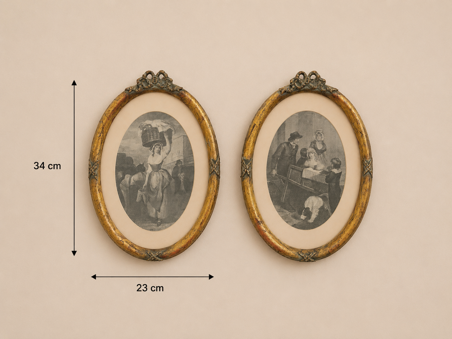 Antique Style French Countryside Wall Art Set