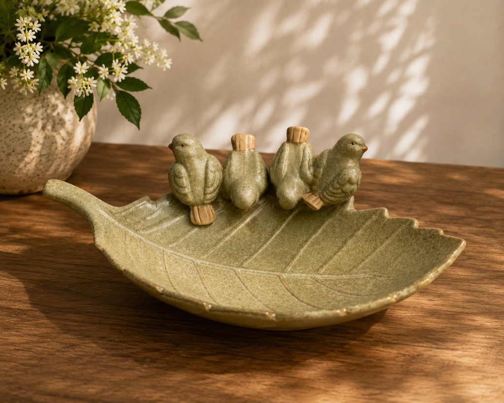 Four Little Birds Leaf Tray