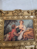 Vintage Romantic Artwork Frame – Gold Ornate Elegance ✨