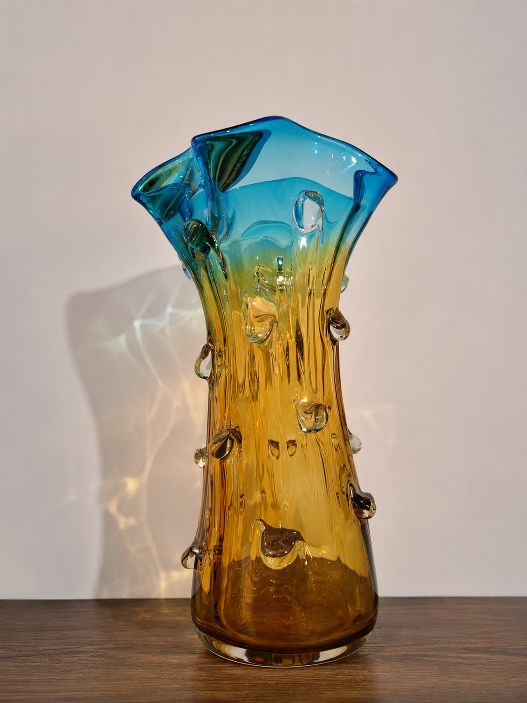 Ocean Breeze Murano Art Glass Vase