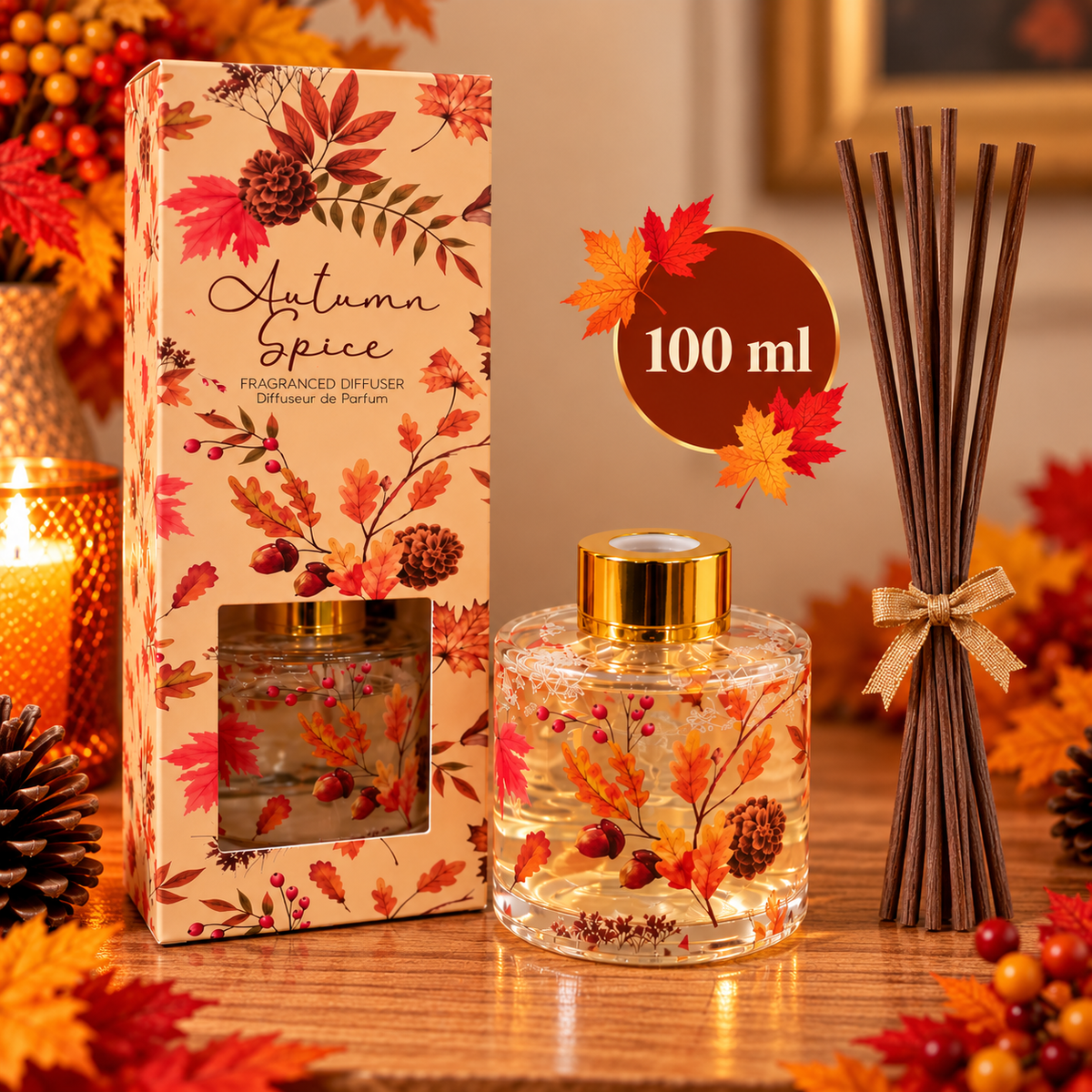 Autumn Spice 100 ml Fragranced Reed Diffuser