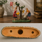 Vintage Made in Italy 749 Unbreakable Plastic Washerwomen with Tree Sculpture