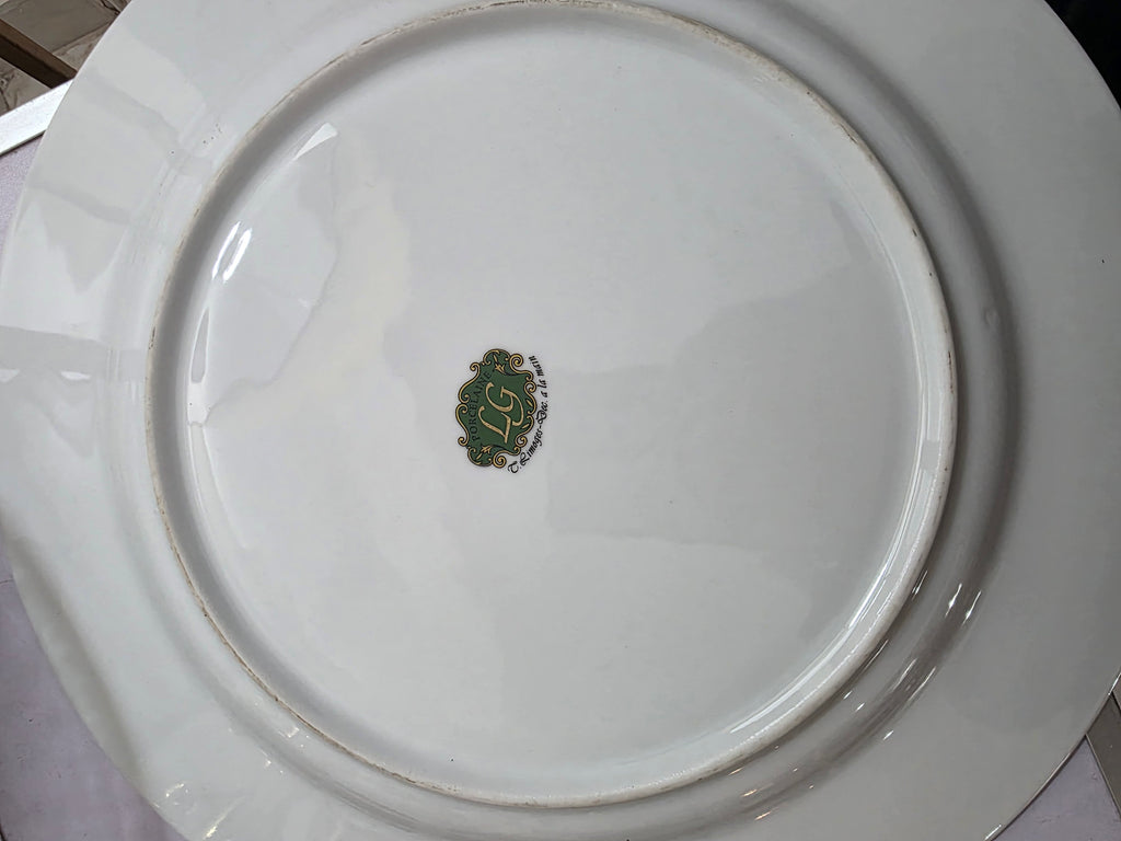Limoges Still Life Collector Plate with Gold Detailing - with no stand