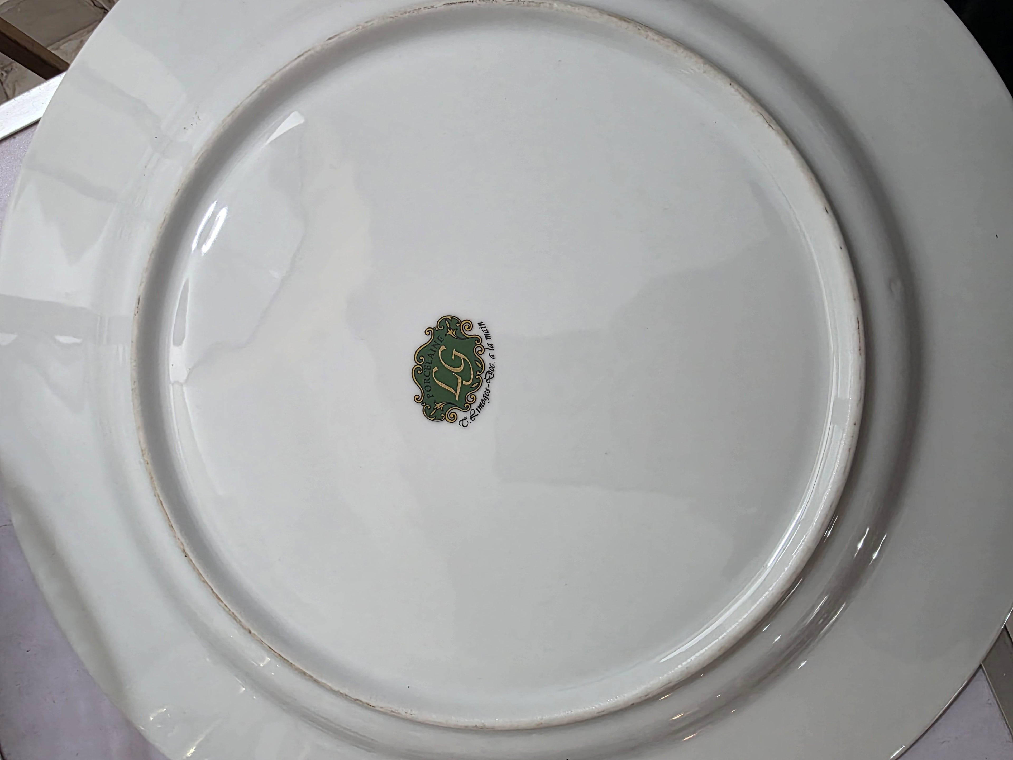 Limoges Still Life Collector Plate with Gold Detailing - with no stand