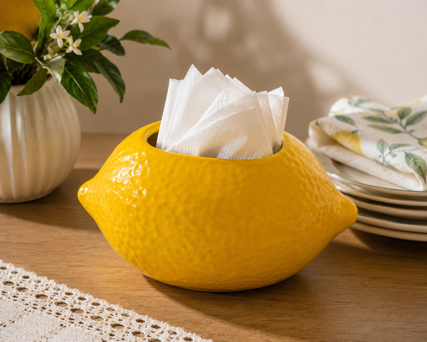 Mediterranean Lemon Napkin Holder