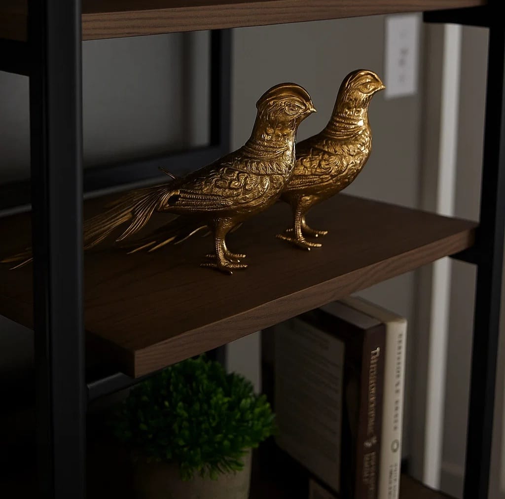 Copper Peacock Sculpture