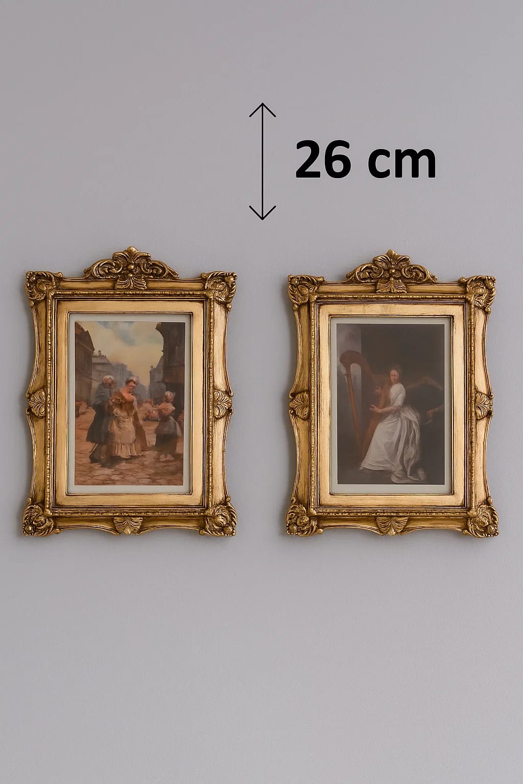 Ornate Gold Picture Frames — Set of 2