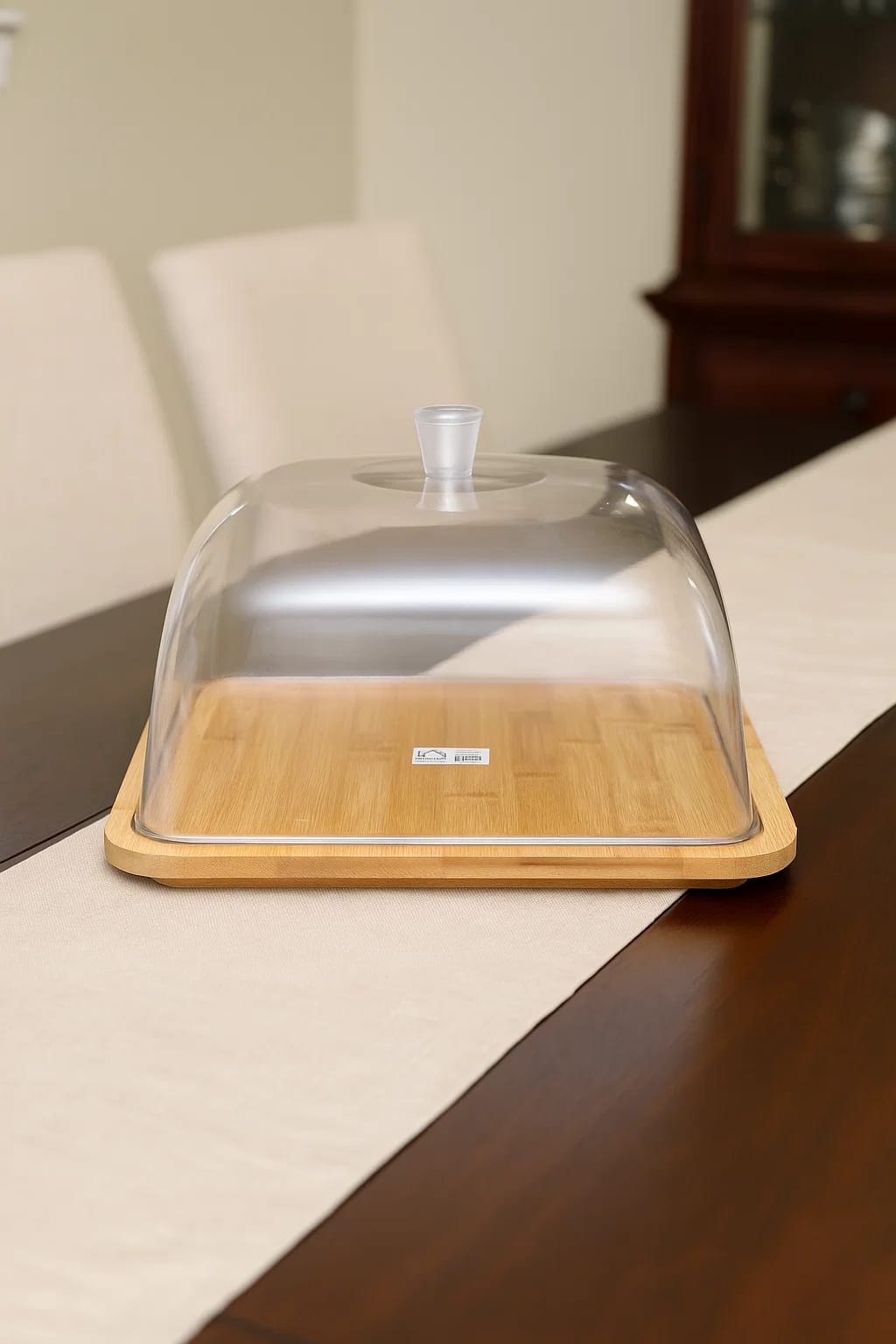 Acrylic Cake Dome on Wooden
Base with Knob Handle – Dome
Cover for Desserts, Cheeses, an...