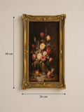 Vintage Floral Wall Art in Ornate Resin Frame