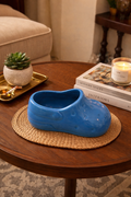Bleu Ceramic Clog – Decorative Accent