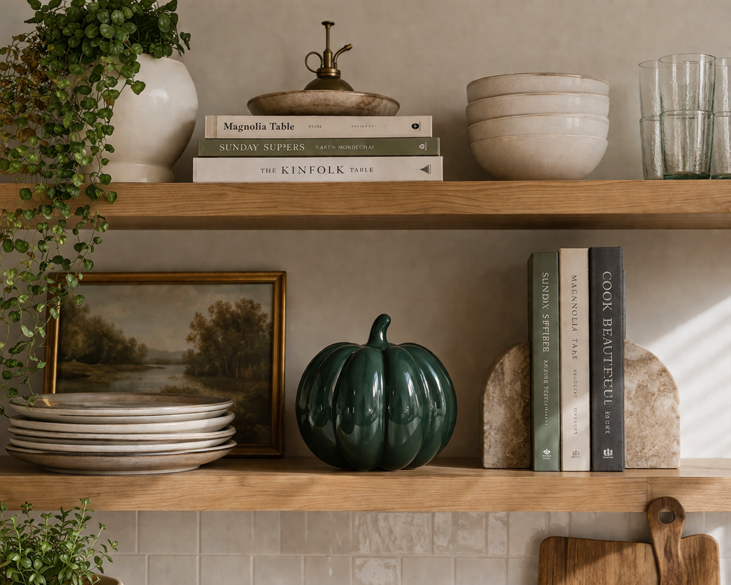 Green Decorative Pumpkin – Minimal Statement Piece