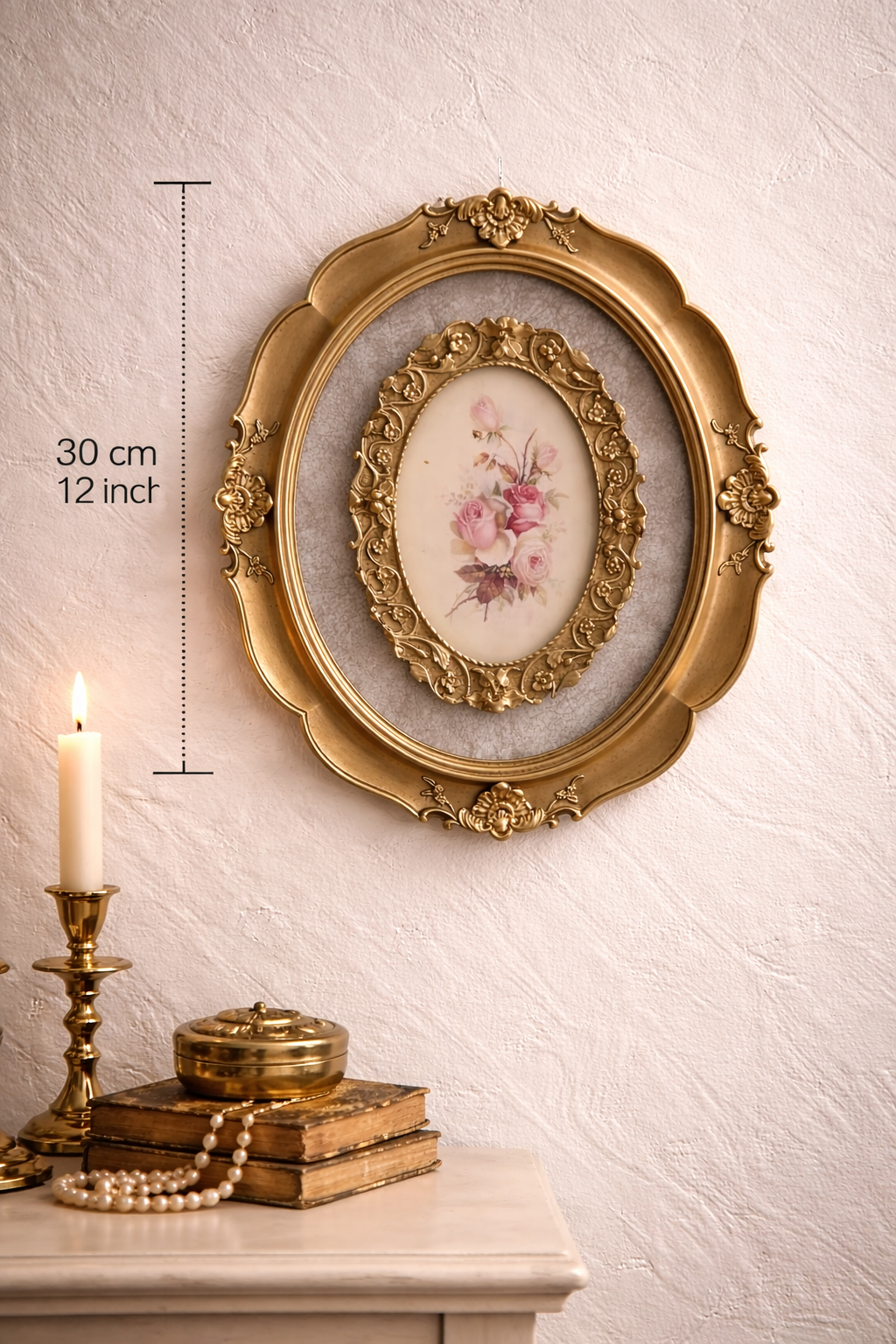 Vintage Gilded Floral Framed Art