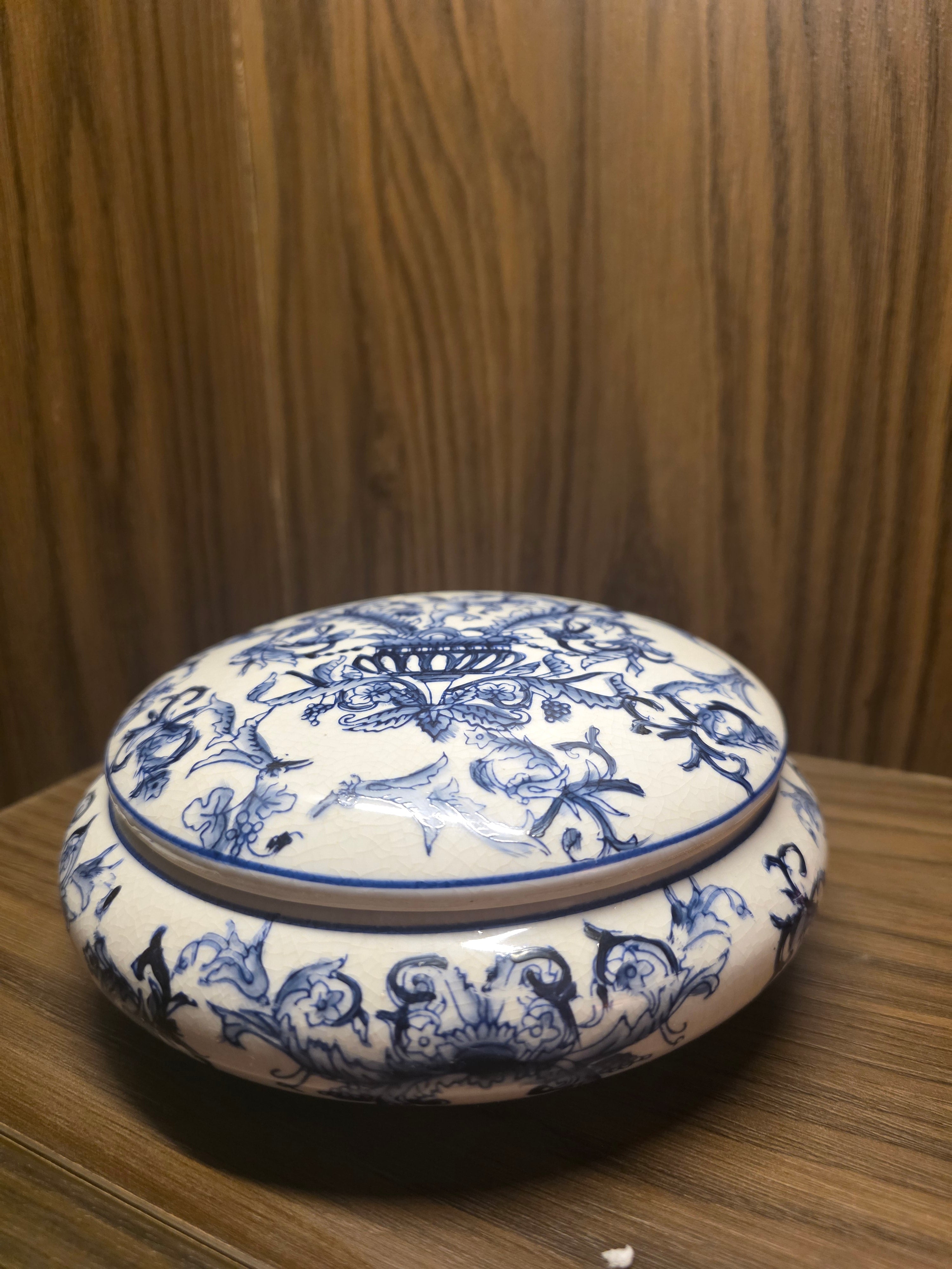 Bleu Blanc Lidded Decorative Box