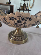 Bleu Blanc Grand Pedestal Bowl