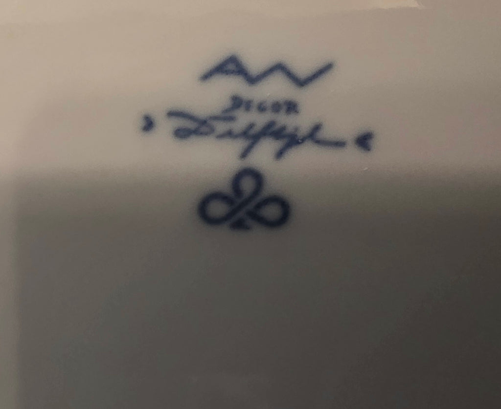 Vintage August Warnecke "Delfzijl" Blue & White Porcelain Plates - Set of 2