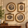 Vintage Gold-Framed Classical Prints – Timeless Wooden Wall Elegance - G1