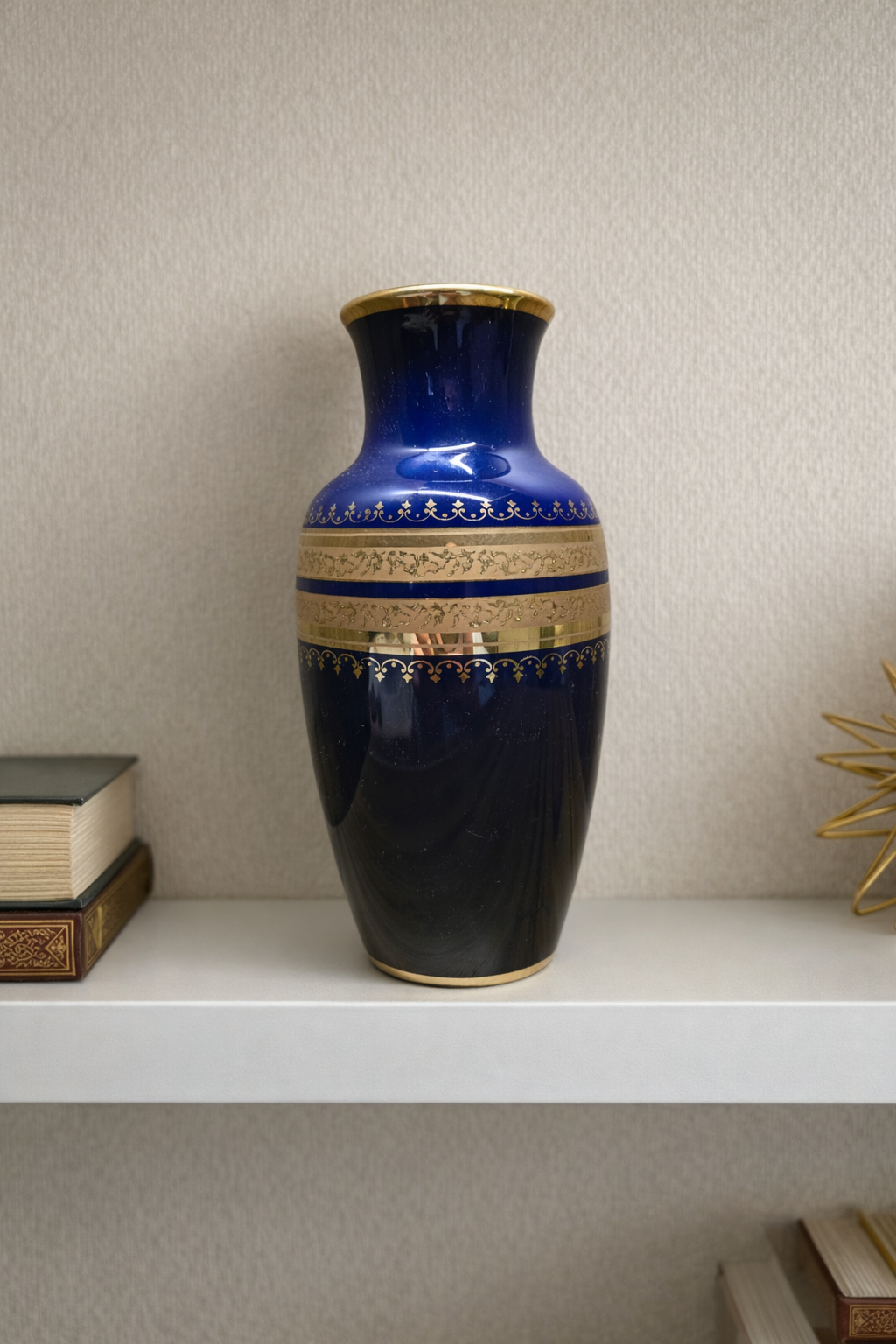 Royal KPM Bavaria Cobalt Blue Vase