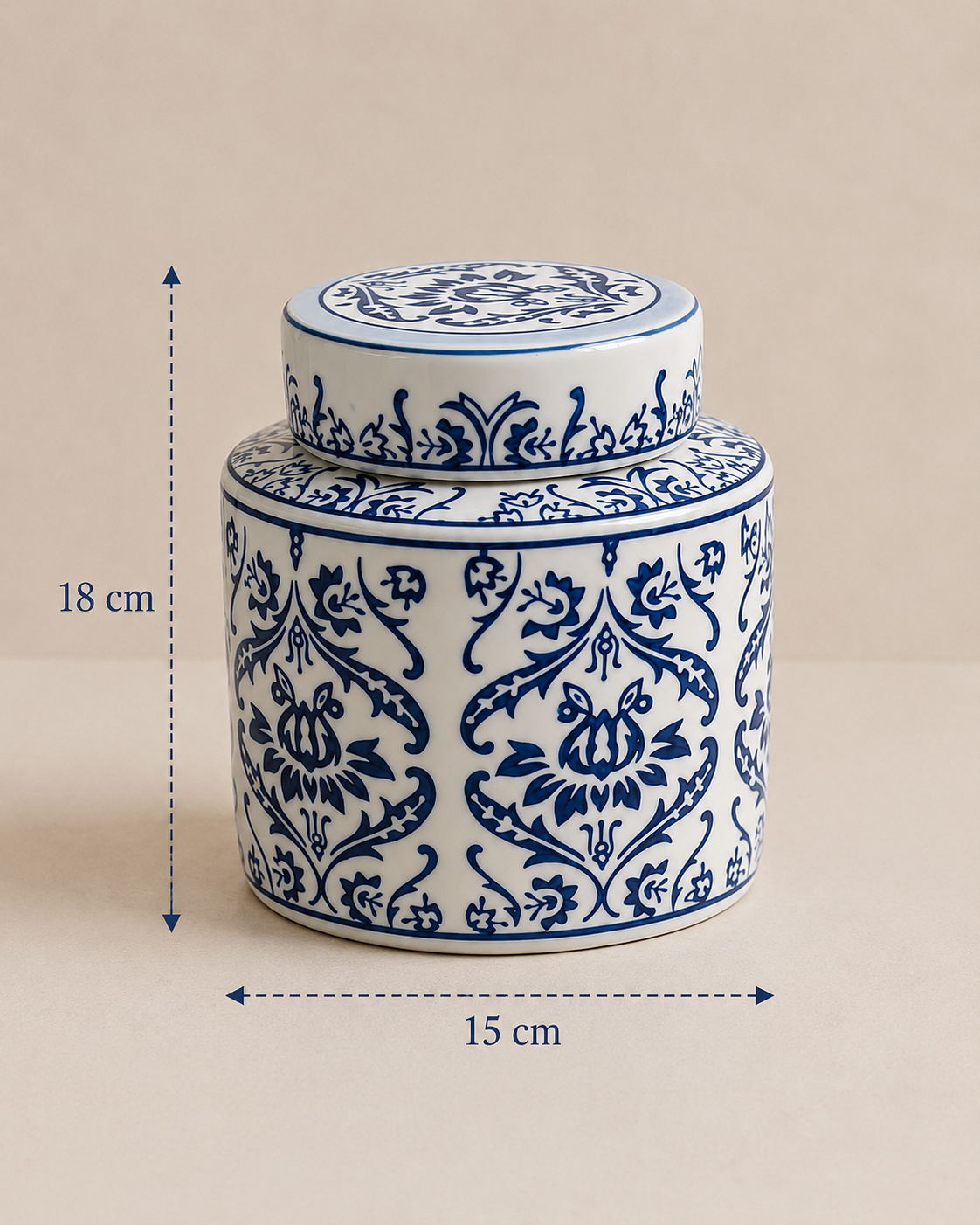 Bleu Blanc Decorative Jar