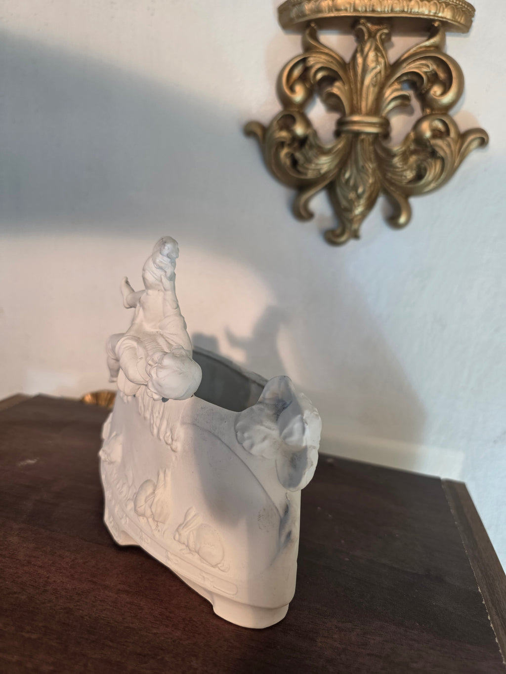 French bisque porcelain Figurine Planter