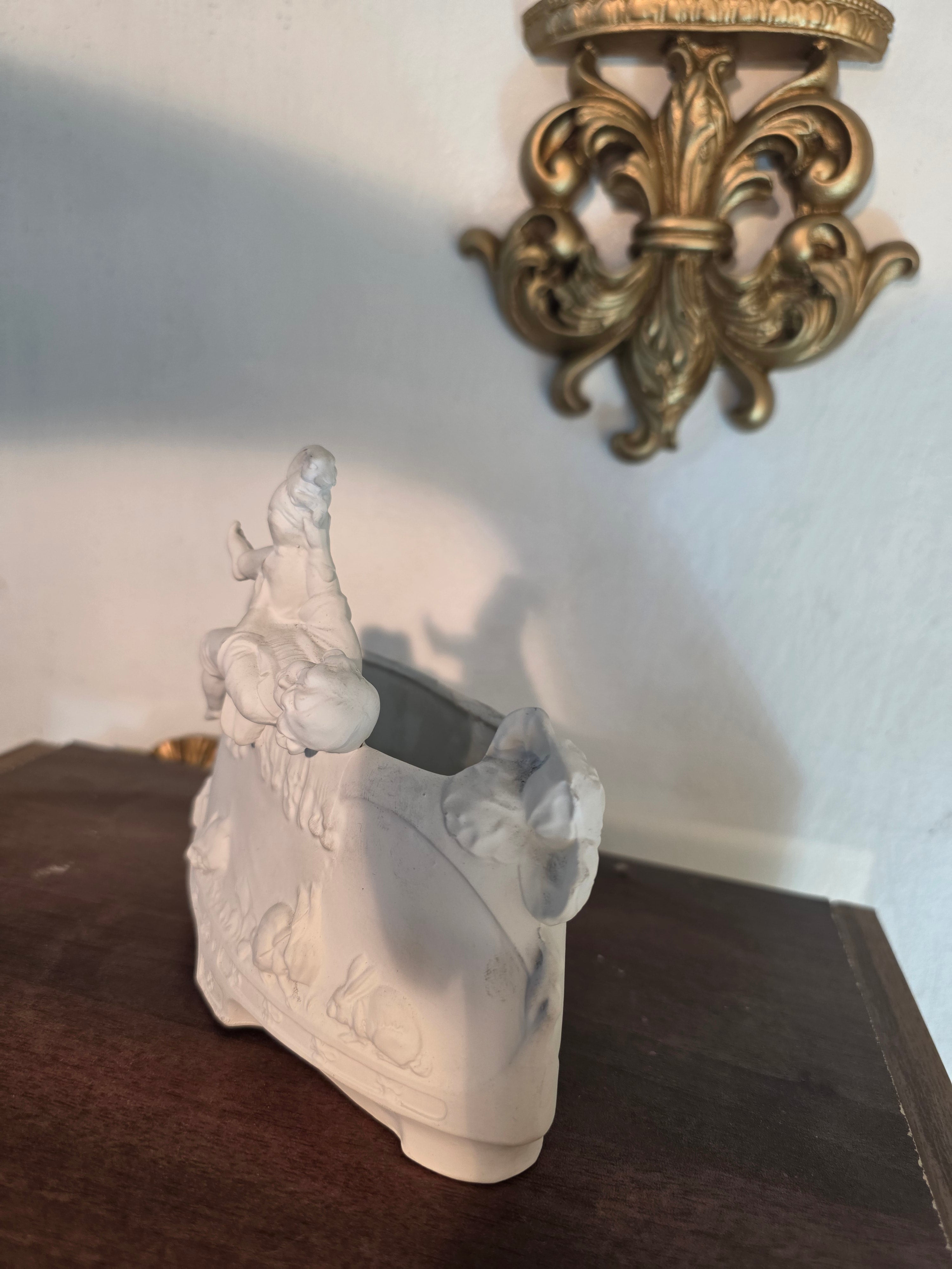 French bisque porcelain Figurine Planter