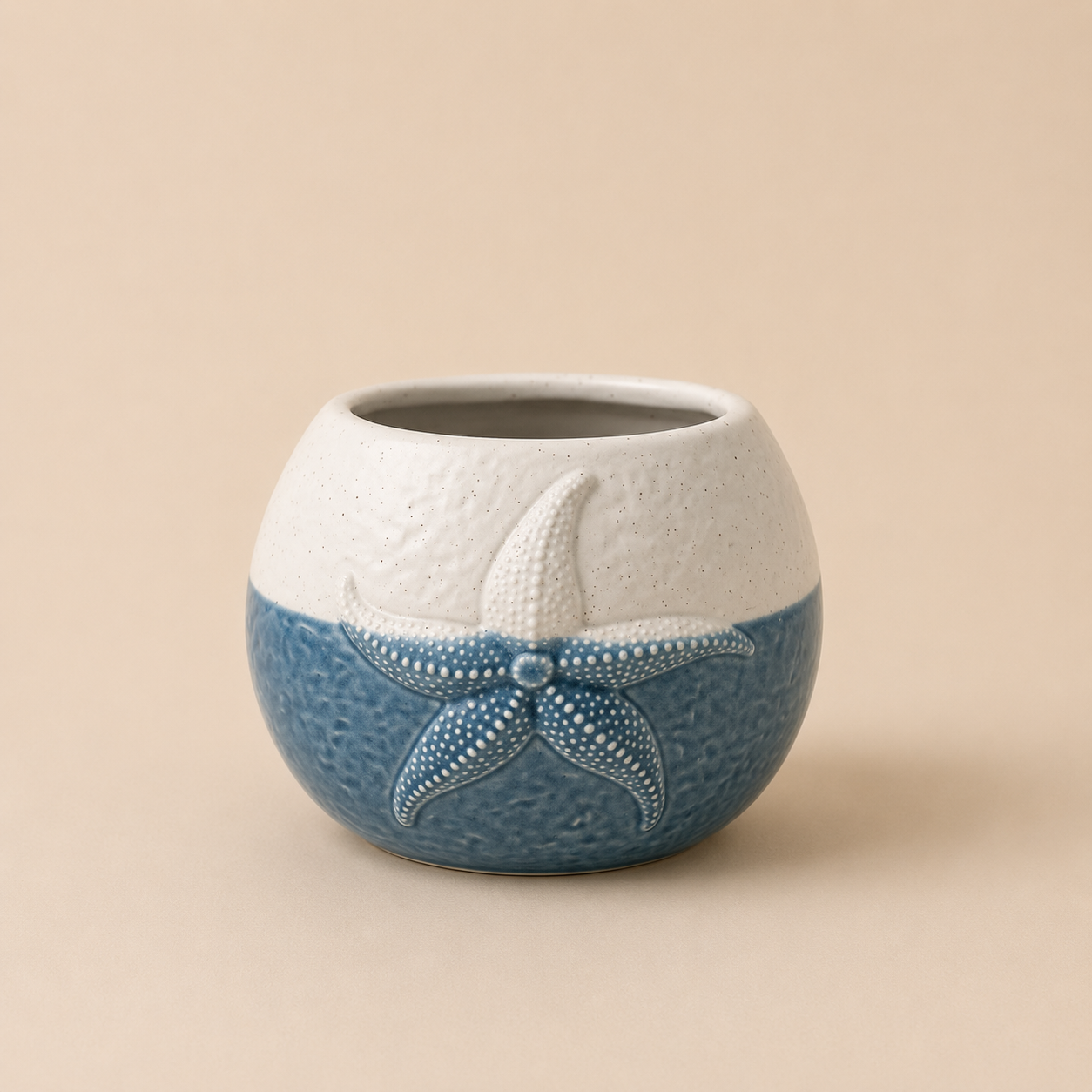 Coastal Starfish Ceramic Pot