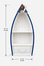 Boat-Shaped Coastal Display Shelf