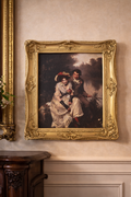 Romantic Vintage Couple Artwork in Ornate Gilded Frame