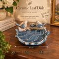 Ceramic Lovebirds Leaf Dish